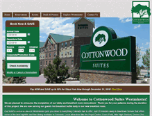 Tablet Screenshot of cottonwood-suites.com
